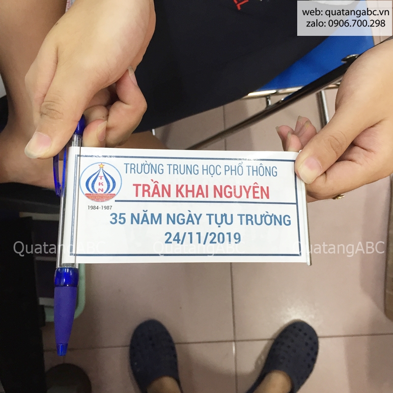 INLOGO in bút bi cho Trường THPT Trần Khai Nguyên